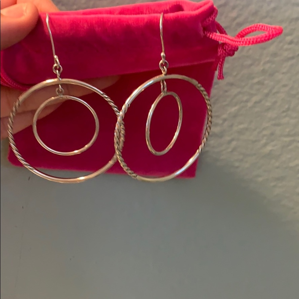 Sterling Silver Double Ring Hoops - image 4